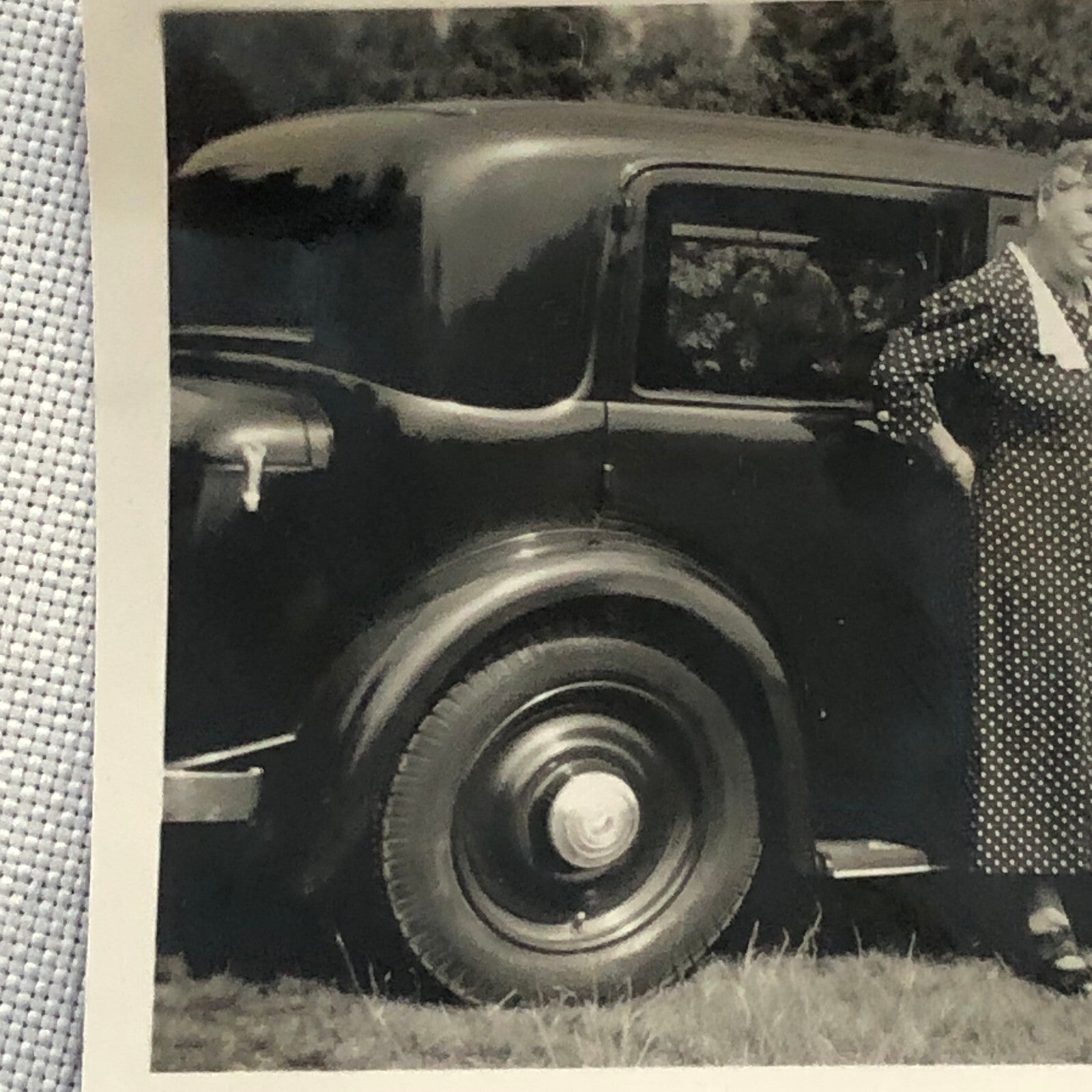 Vintage Photo Photograph Women with Car Automobile  - Tag AL22SM2