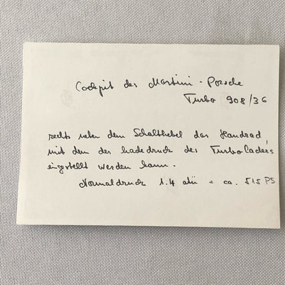 Vintage Racing Photo Photograph 1975 1000 KM de Mugello Race Porsche 908 Car