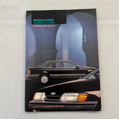 Merkur Scorpio Car Sales Brochure Catalog Advertising