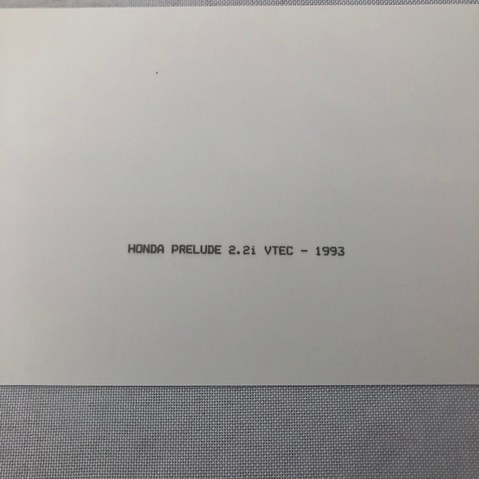 1993 Honda Prelude 2.2i VTEC Car Factory Press Photo Photograph Print