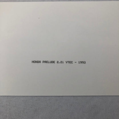 1993 Honda Prelude 2.2i VTEC Car Factory Press Photo Photograph Print