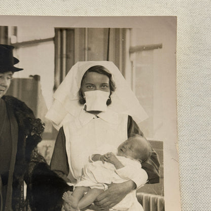 1933 Belfast Maternity Hospital Nurses Baby Press Photo Photograph UK