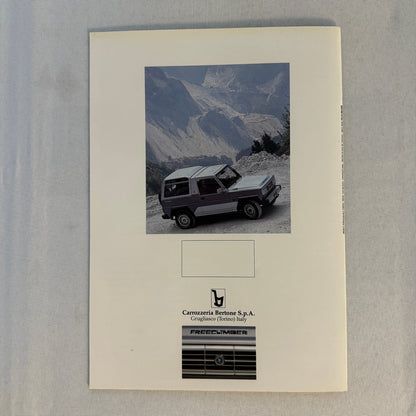 1991 Bertone Freeclimber SUV Sales Brochure BMW Engine Bertone Free Climber