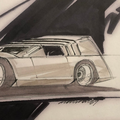 Styling Concept Automobile Illustration Art Drawing Sketch Vintage 1967 NOTTRODT