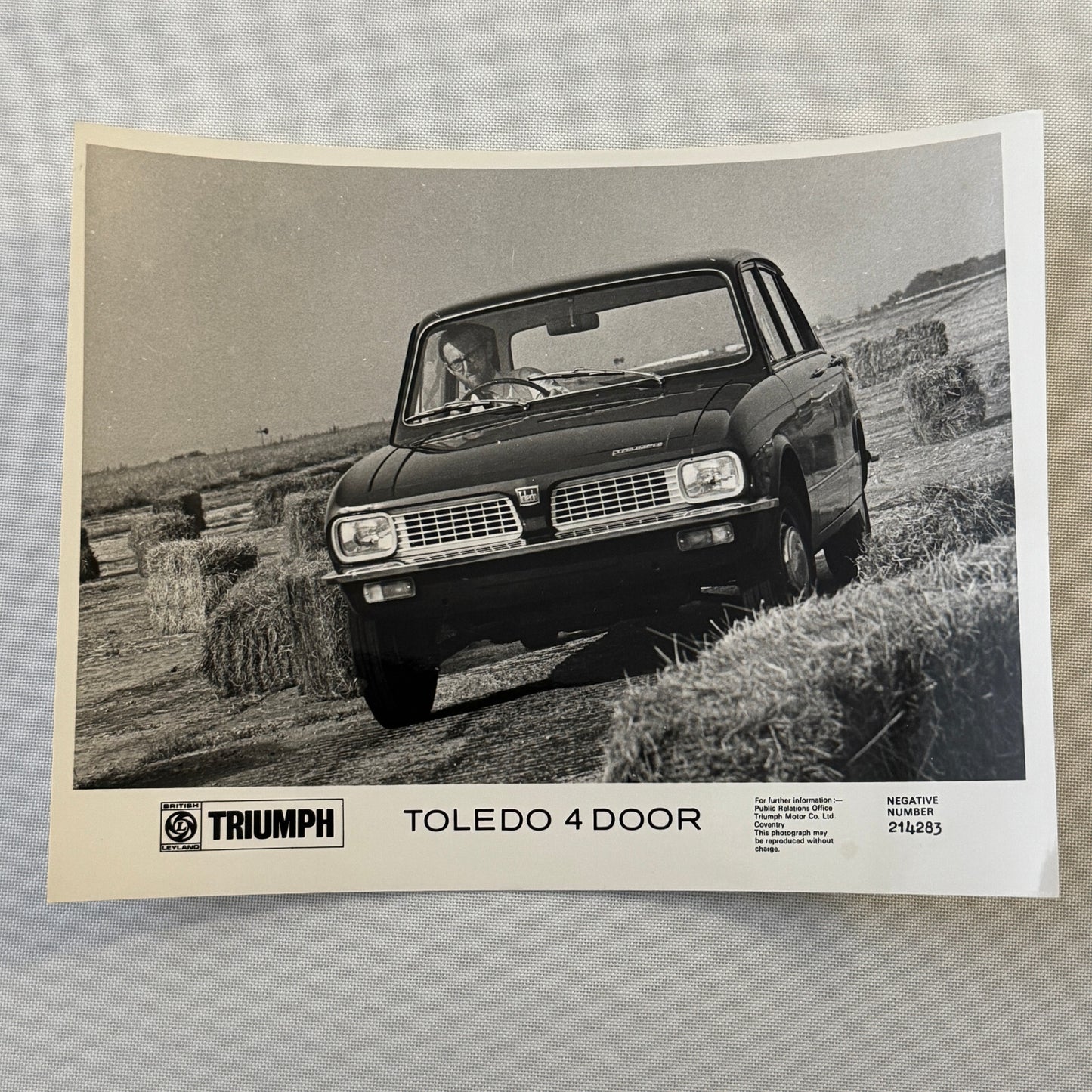 Triumph Toledo 4 Door Sedan Car Factory Press Photo Photograph Print 1972