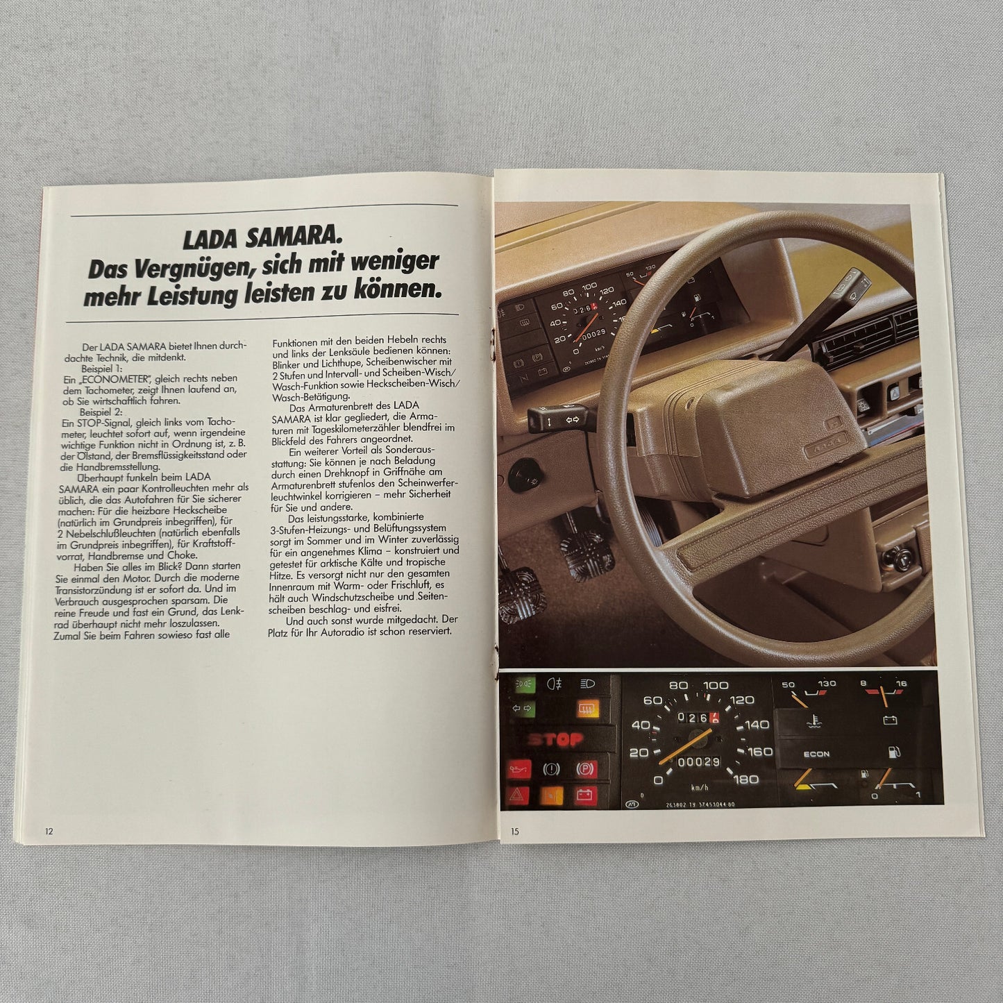 Lada Samara Car Sales Brochure Catalog German Text European Market