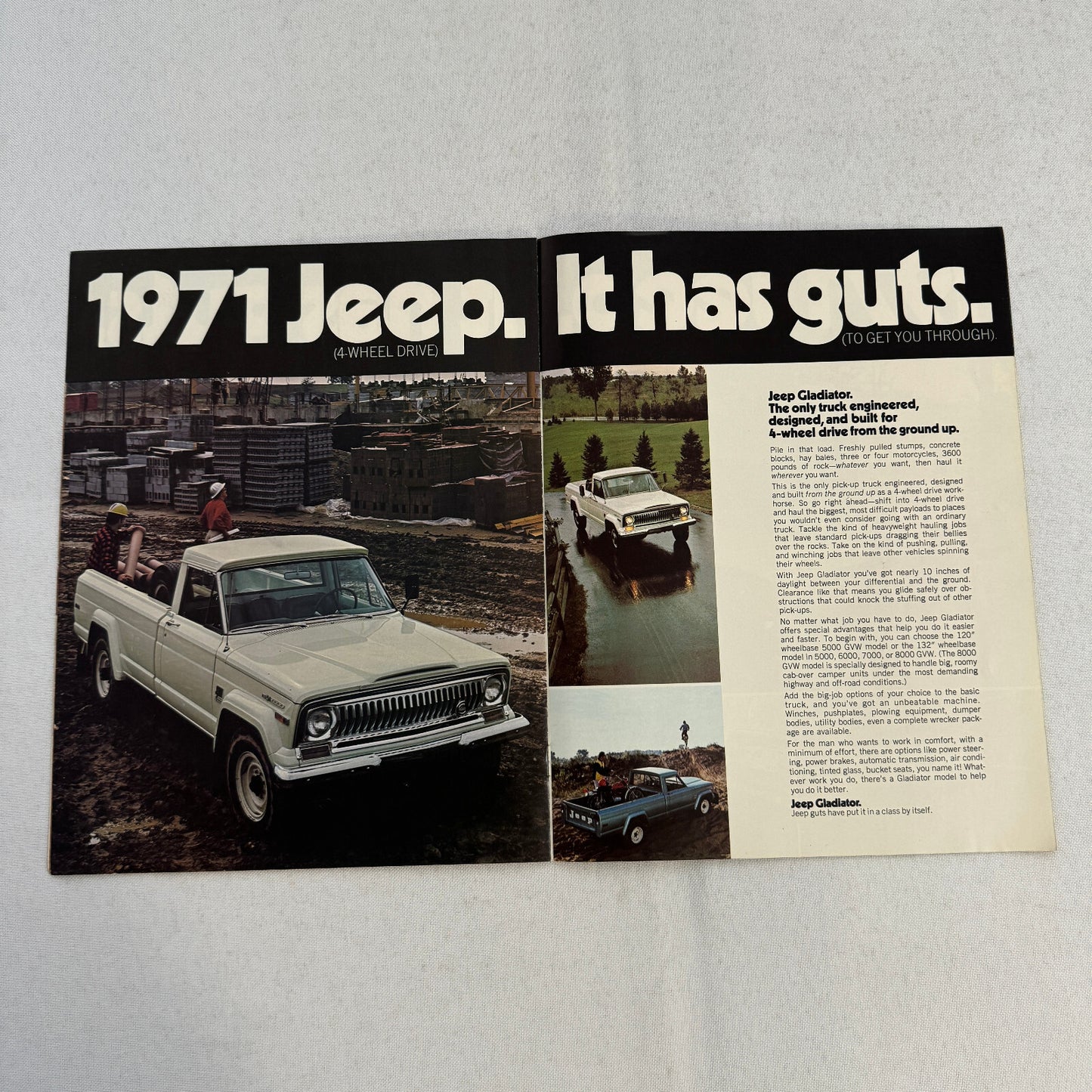 1971 Jeep Sales Brochure Catalog Universal Wagoneer Gladiator Jeepster Commando