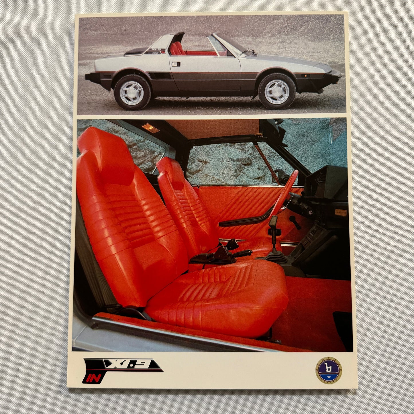 Bertone X19 Sales Sheet Brochure Mini Poster Fiat X1/9