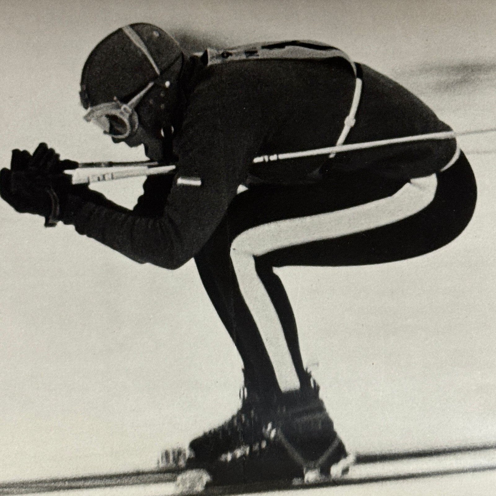 Vintage Skier Skiing Photo Print Retro Winter Sports Wall Art
