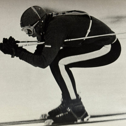 Vintage Skier Skiing Photo Print Retro Winter Sports Wall Art