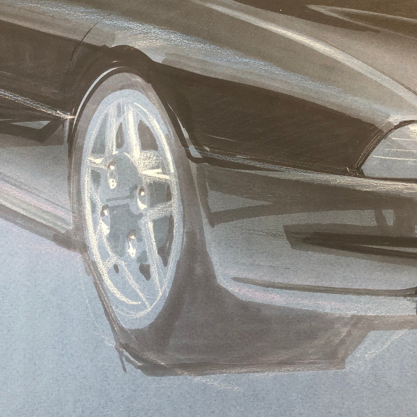 1987 Ford Concept Car Styling Art Design Illustration