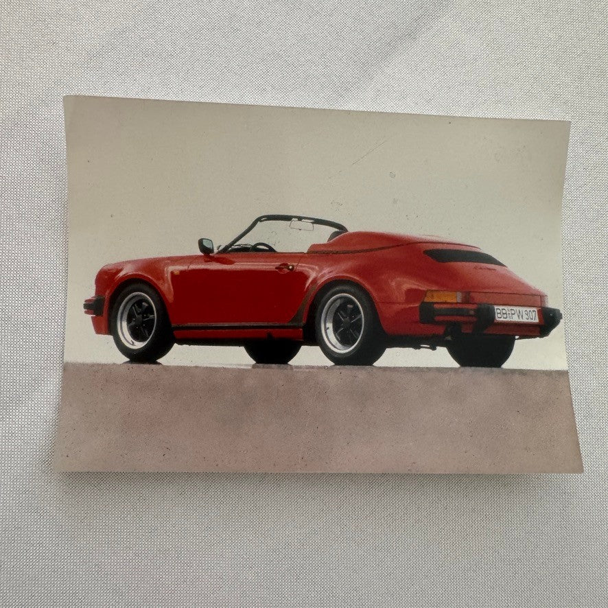 Vintage Porsche 911 Convertible Car Photo Photograph Print