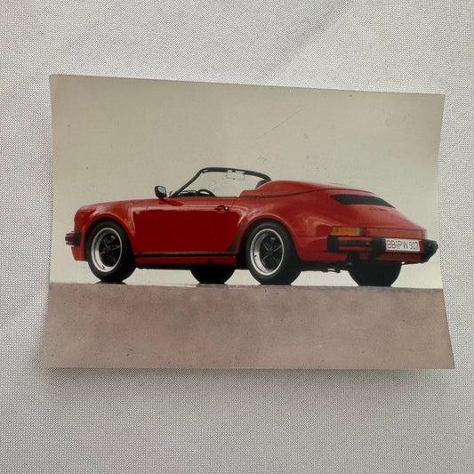 Vintage Porsche 911 Convertible Car Photo Photograph Print