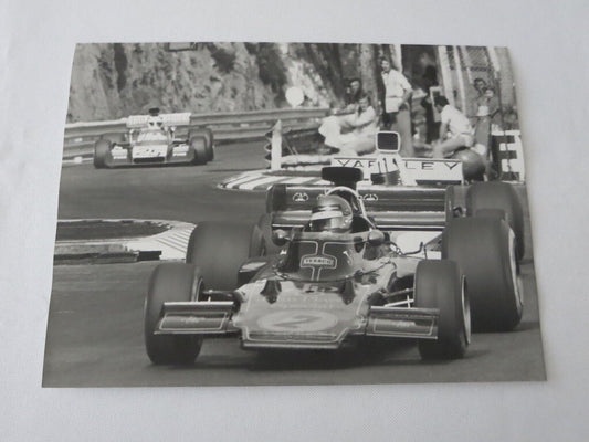 Vintage 1973 Monaco Grand Prix Photograph Photo - Ronnie Peterson Lotus Ford +