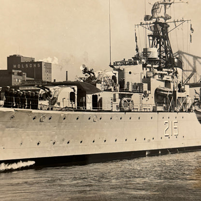 Royal Canadian Navy Military Ship Photo Photograph Vintage Destroyer Haida