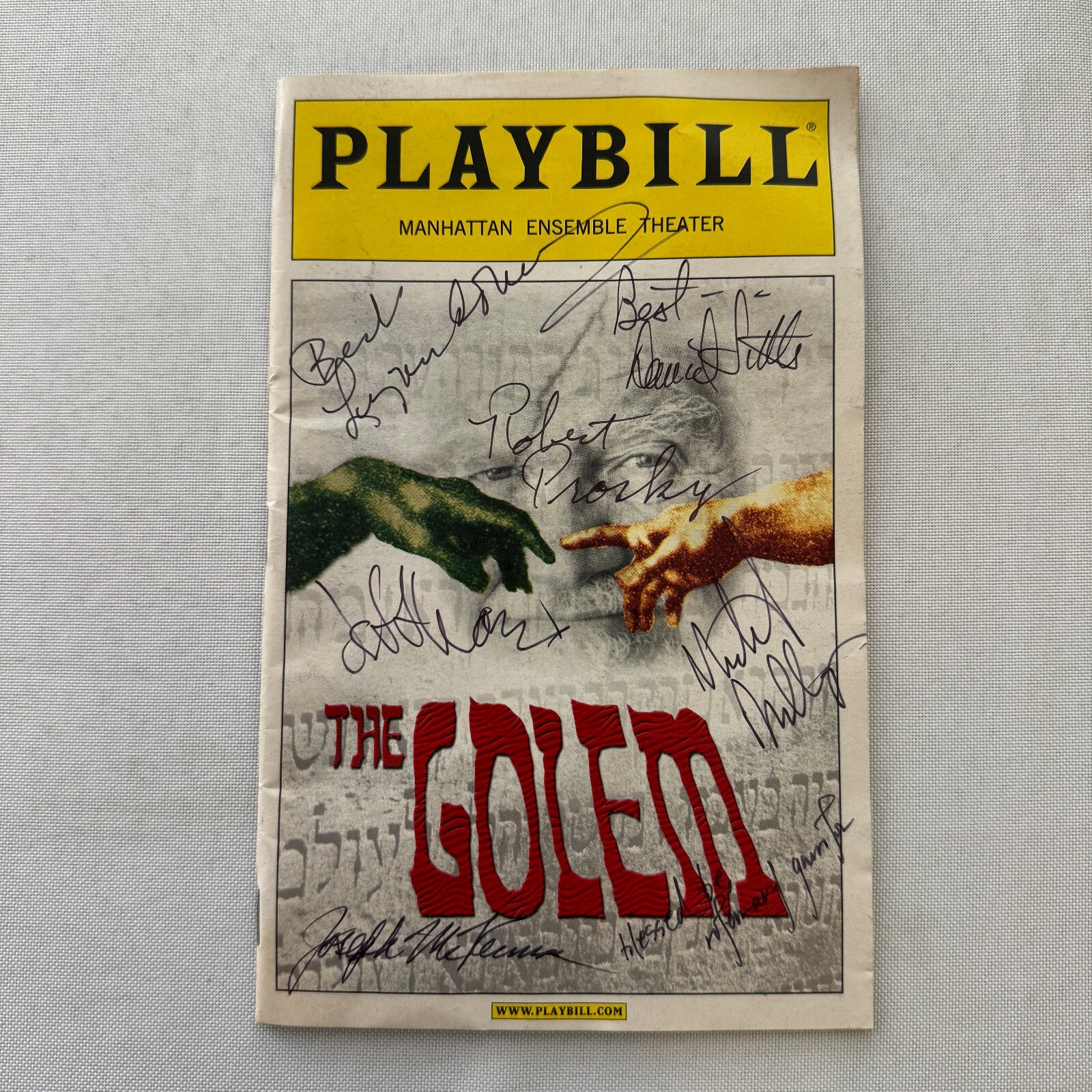 The Golem Cast Signed Playbill Program Robert Prosky Joseph McKenna David Little