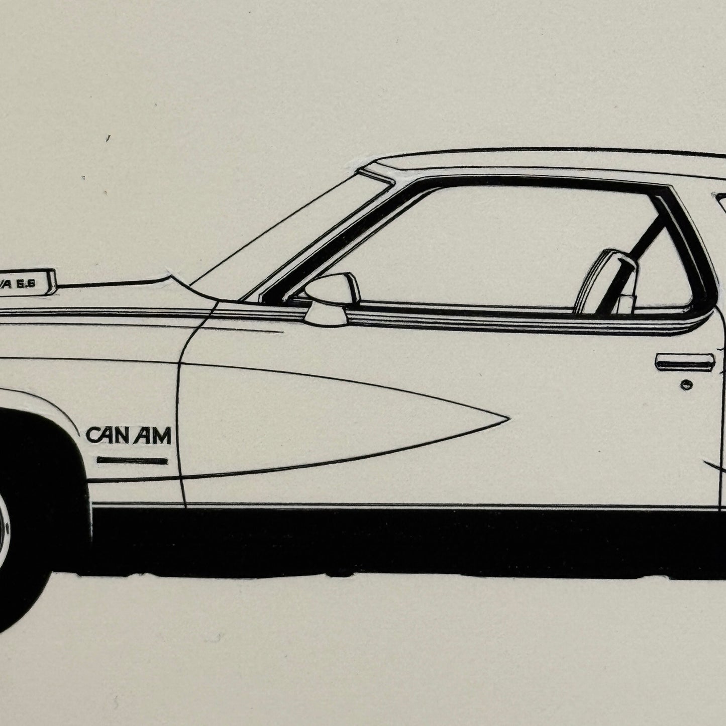 Pontiac Grand Prix CAN AM Car Automobile Illustration Art Drawing Hand Drawn