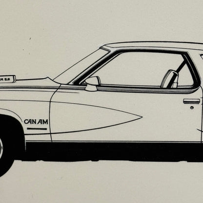 Pontiac Grand Prix CAN AM Car Automobile Illustration Art Drawing Hand Drawn