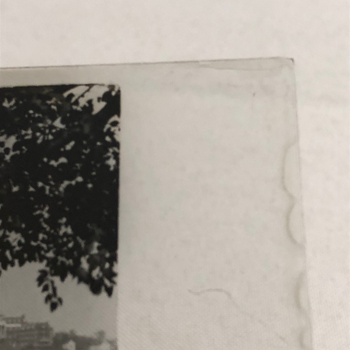Antique Glass Plate Lantern Slide Photo Landscape Building Lake River