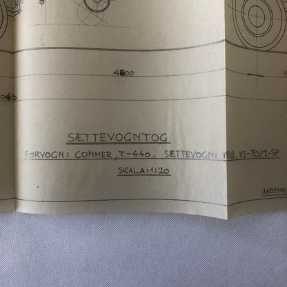 1954 Coachbuilder Truck Design Blueprint Rendering Blue Print Tractor Trailer