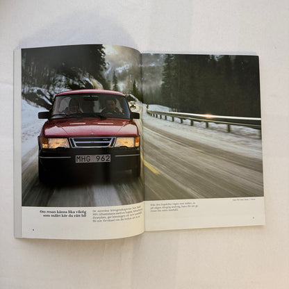 Vintage Saab 900 Car Sales Brochure Catalog 900 Turbo 900i 900C Car SWEDISH Text