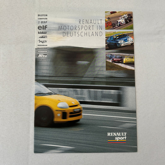 Renault Sport Racing Brochure GERMAN Text Renault Megane Cup Formula +