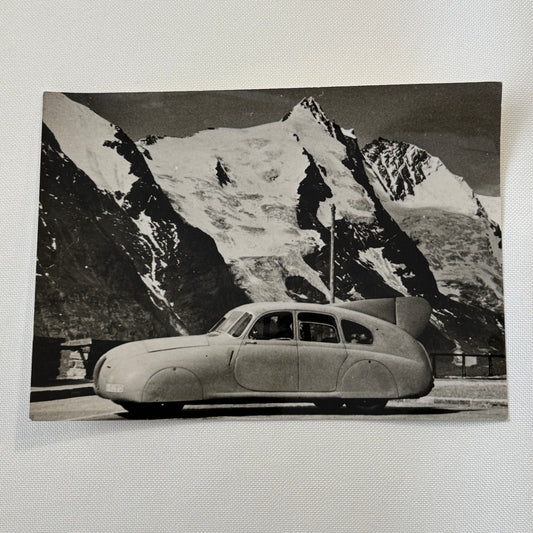 Vintage Streamline Car Photo Photograph Print Prototype Unidentified Tatra ?