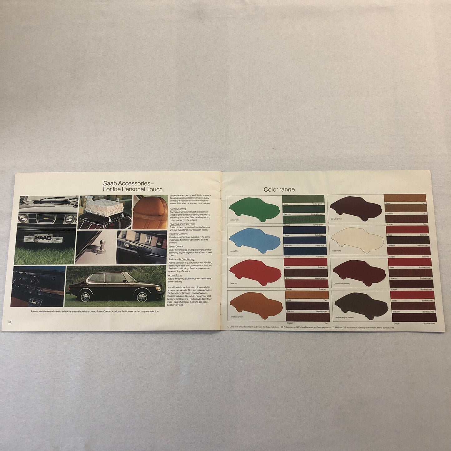 1978 Saab Sales Brochure Catalog Advertising 99 GL EMS GLE