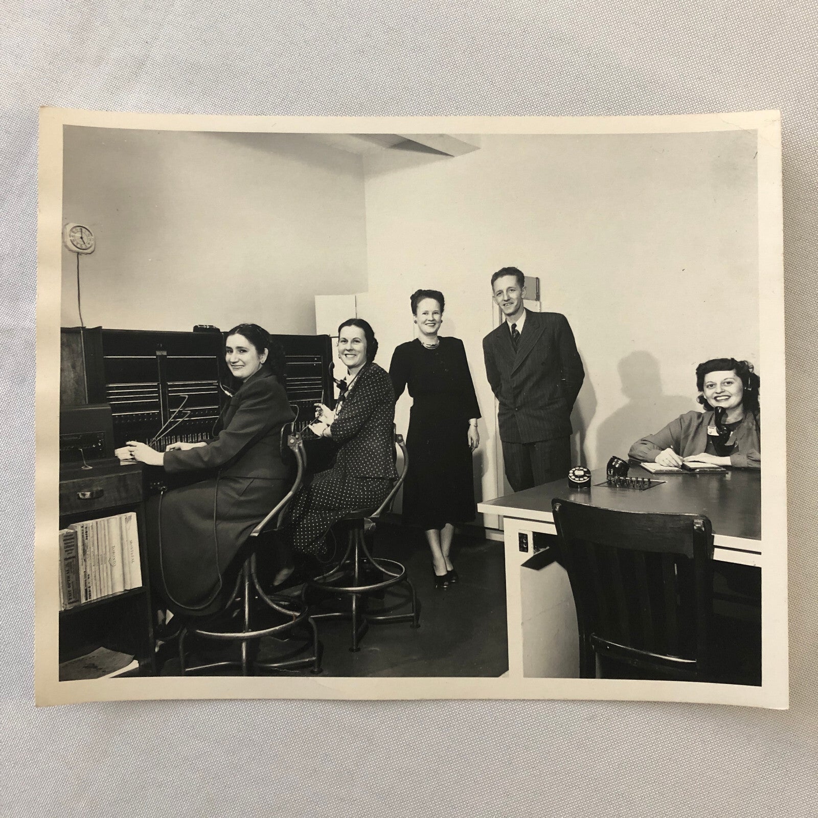 Vintage Photo Photograph Telephone Switchboard Operators