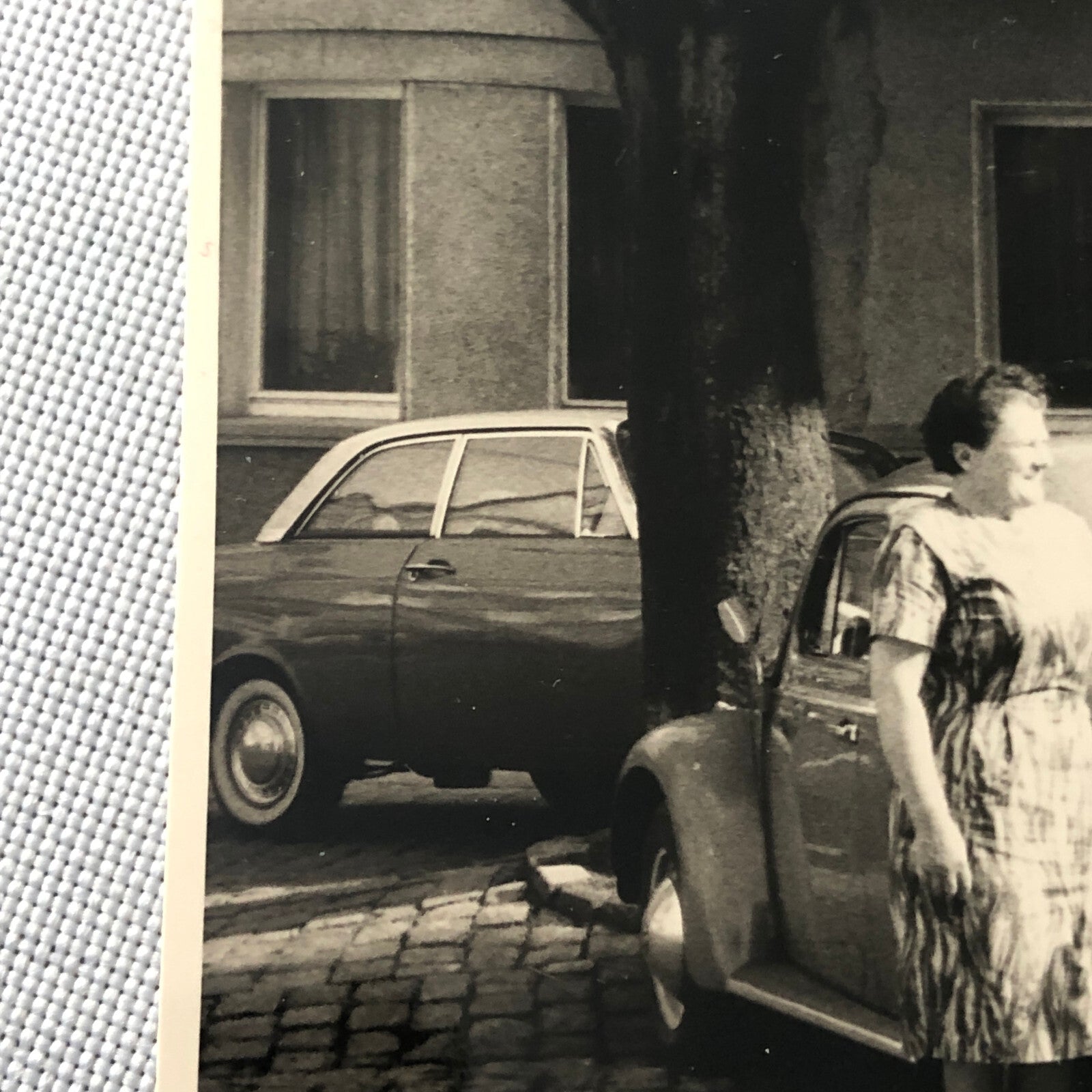 Vintage Photo Photograph Snapshot People with VW Volkswagen Beetle Bug Cars