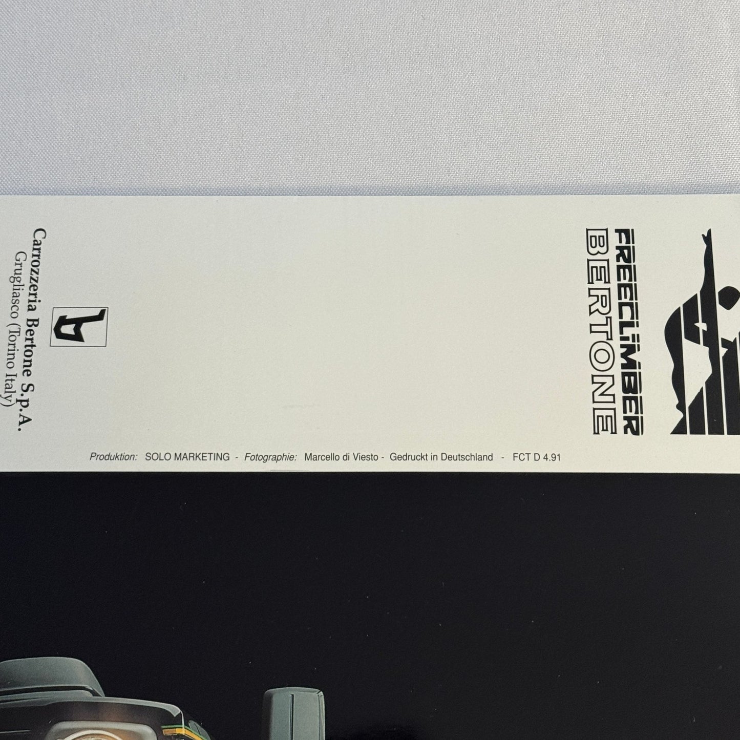 1991 Bertone Freeclimber SUV Sales Brochure BMW Bertone Free Climber GERMAN