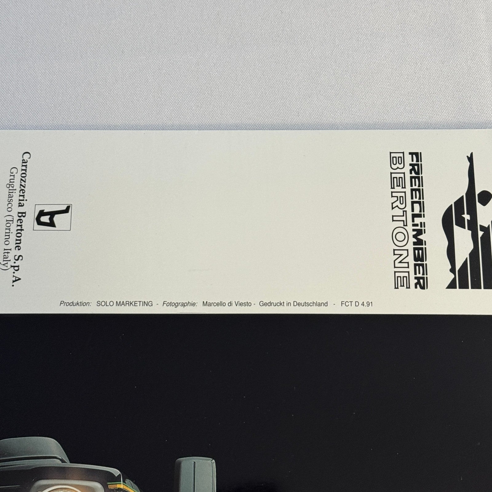 1991 Bertone Freeclimber SUV Sales Brochure BMW Bertone Free Climber GERMAN