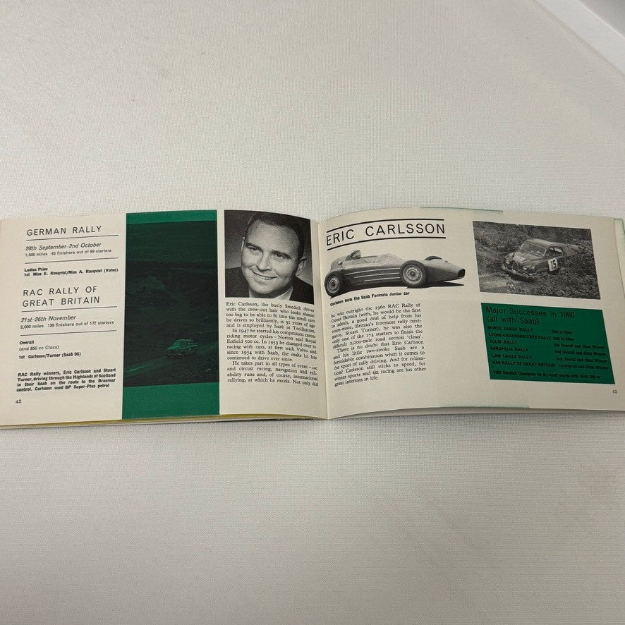 1960 BP Racing Brochure Grand Prix Formula 2 Stirling Moss Mike Hailwood Bike +