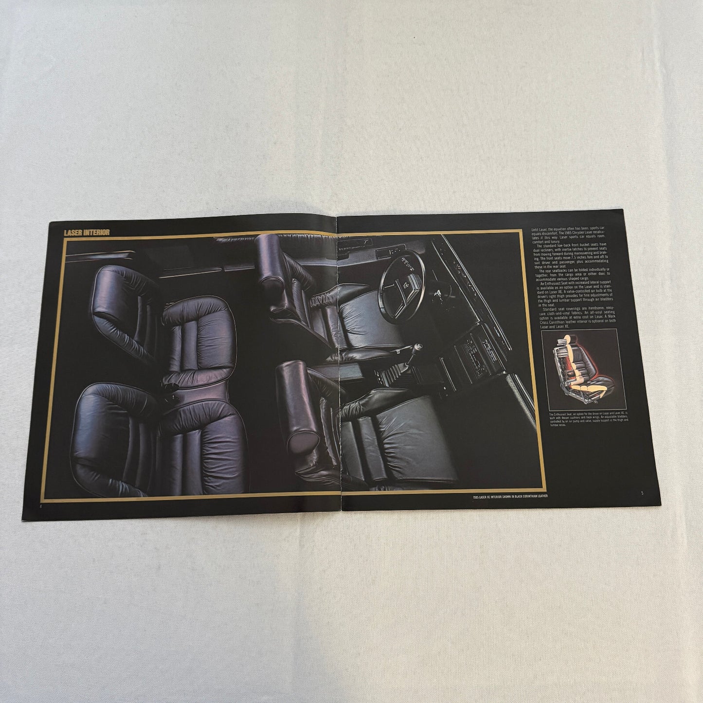 1986 Chrysler Laser Sports Car Sales Brochure Catalog Advertising XE