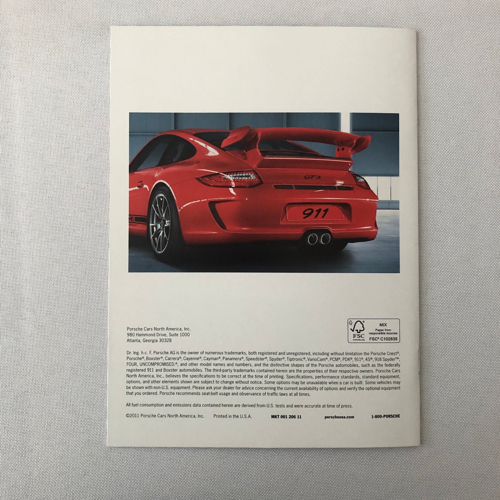 Porsche 911 GT2 GT3 Motorsport Accessories Sales Brochure Catalog 2011 2012