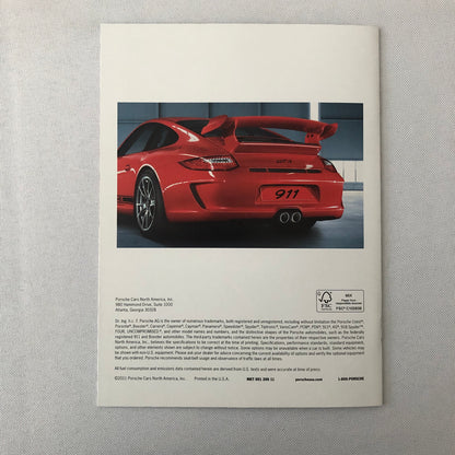 Porsche 911 GT2 GT3 Motorsport Accessories Sales Brochure Catalog 2011 2012
