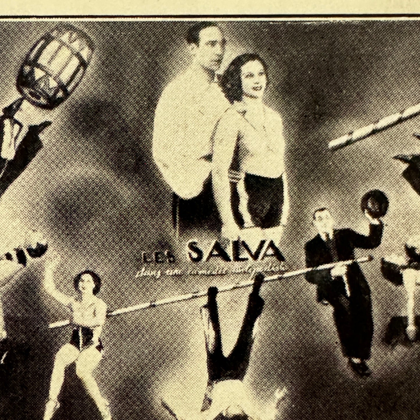 Vintage Circus Musical Comedy Balancing Act Postcard Post Card Les Salva French