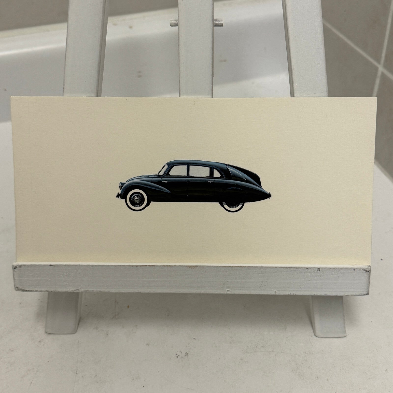 Tatra T77 Car Illustration Art Drawing Vintage Miniature Hand Drawn Robert Preis