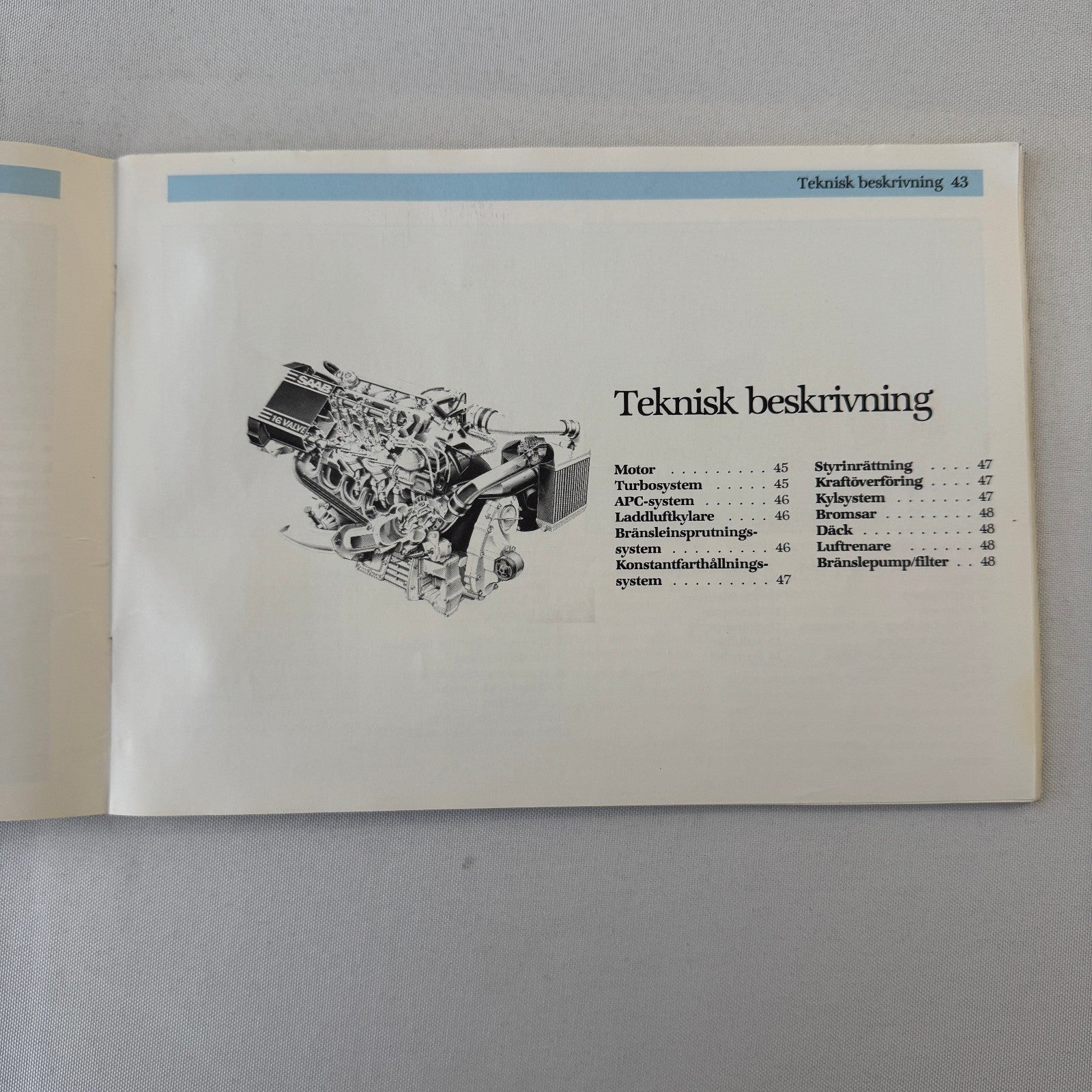 1988 Saab 900 Owners Manual Book Pouch Sedan Convertible Vintage Car SWEDISH