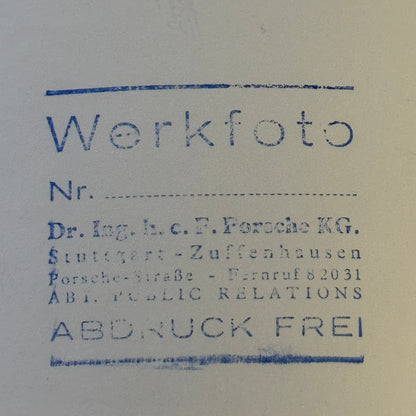 Vintage Porsche Racing Press Photo Hans Hermann Driver Werkfoto