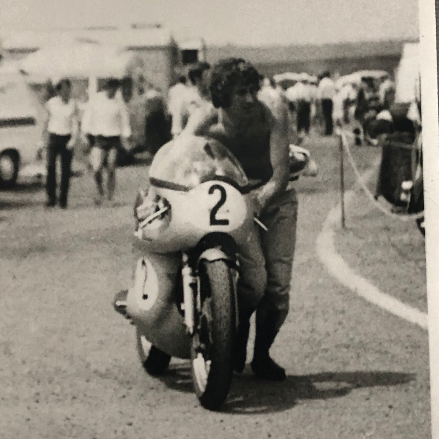 Vintage Motorcycle Racing Photo photograph Print Matchless 1971 Germany