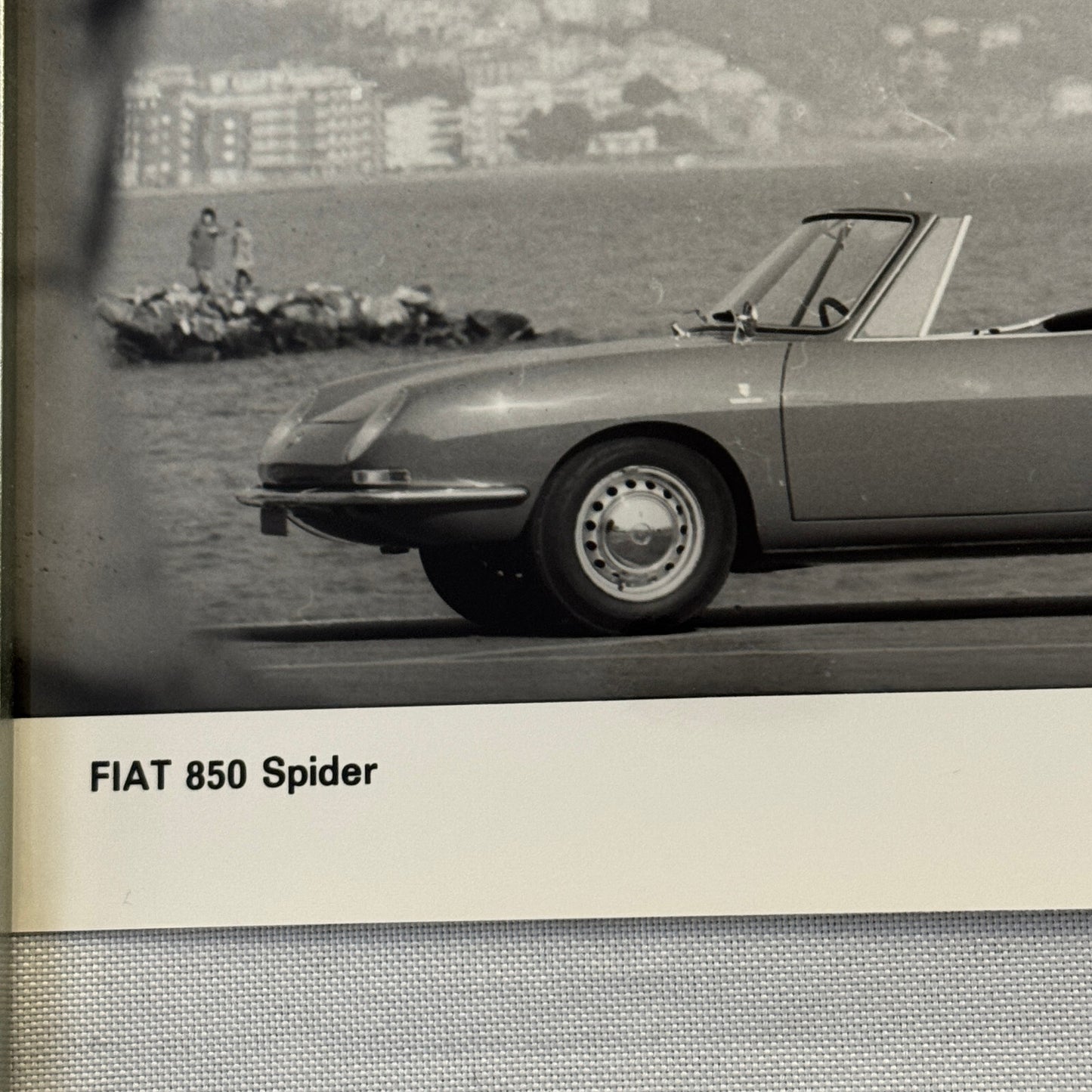 FIat 850 Spider Convertible Roadster Car Factory Press Photo Photograph Vintage