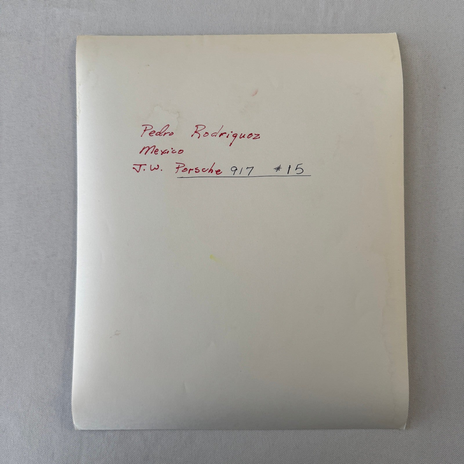 Vintage Racing Photo Driver Pedro Rodriguez Porsche 917 Photograph