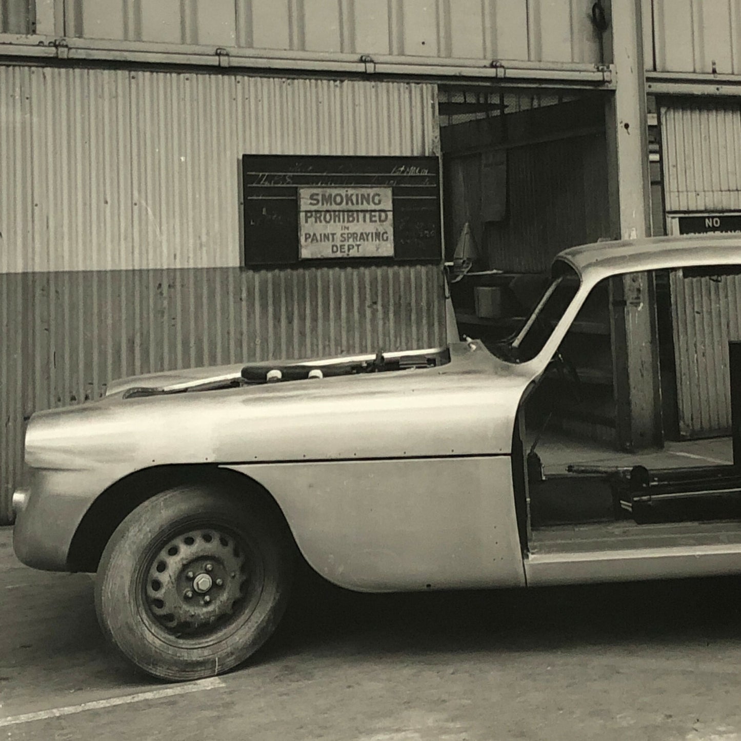 Vintage Bristol 406 Car Body in Factory Photo Photograph Print 1959 
