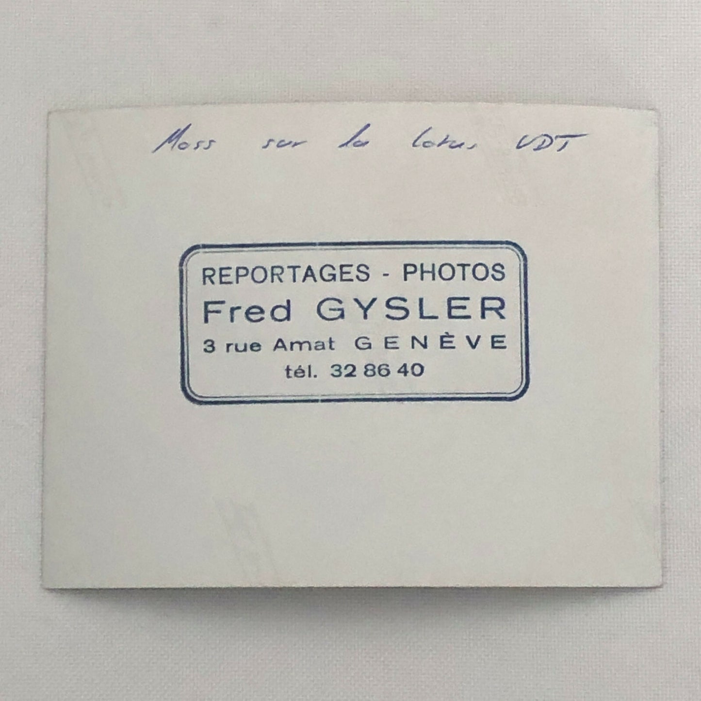 Vintage Racing Photo Photograph Driver Stirling Moss in a Lotus Car