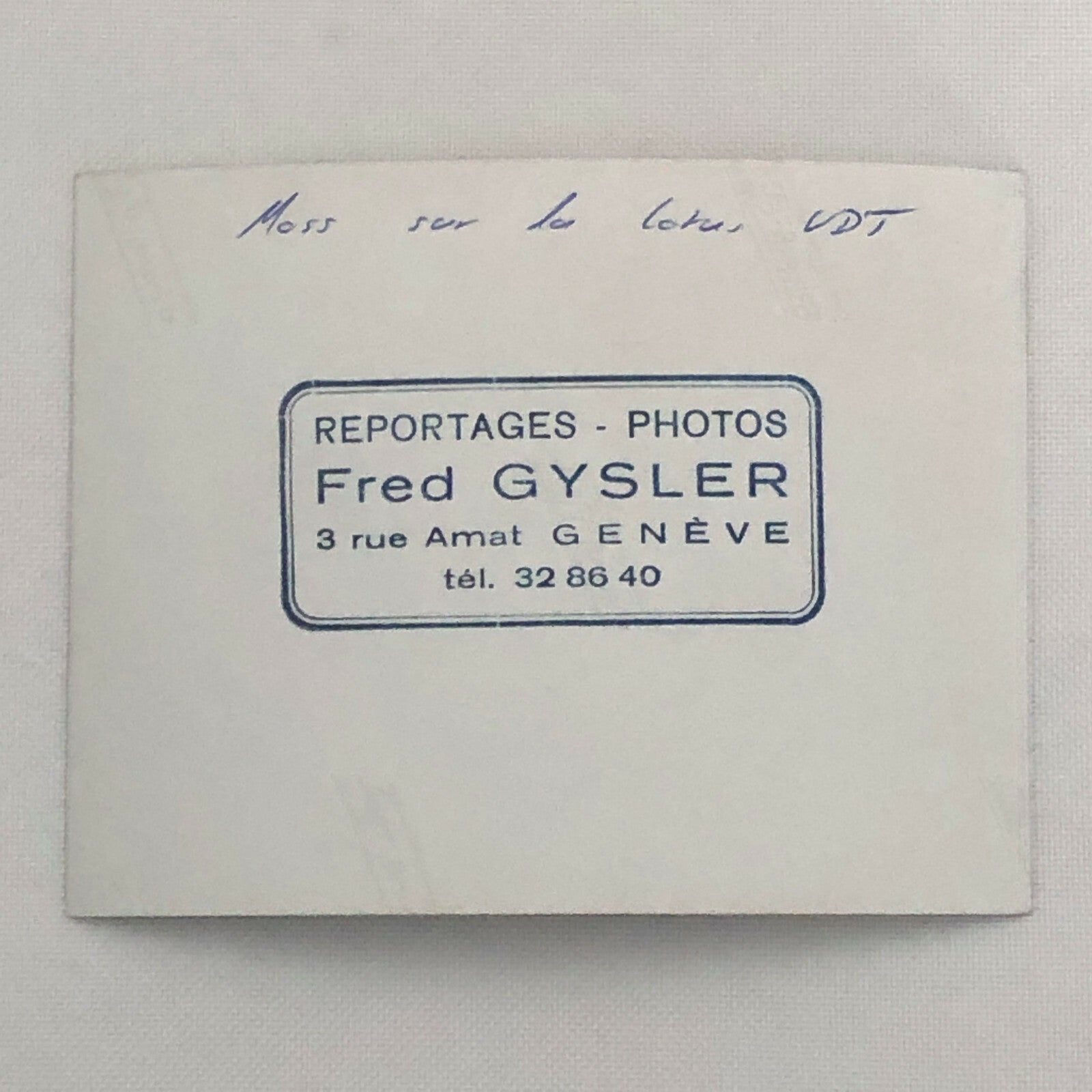 Vintage Racing Photo Photograph Driver Stirling Moss in a Lotus Car