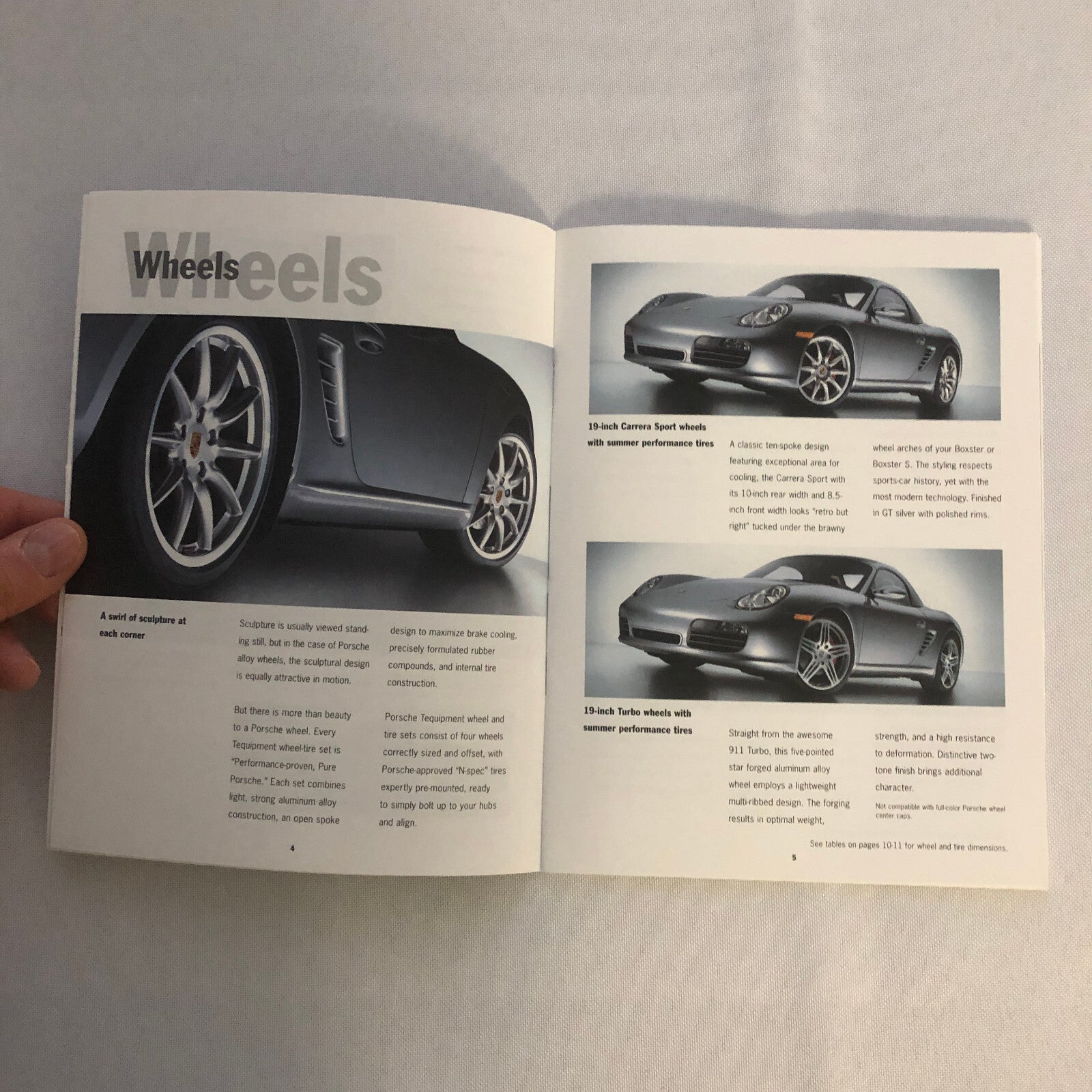 Porsche Boxster ACCESSORIES Sales Brochure Catalog 2006 2007 Wheel Rims +