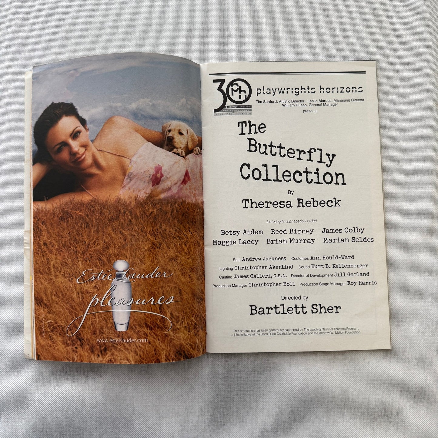 The Butterfly Collection Cast Signed Theater Playbill Autographed Signature 2000