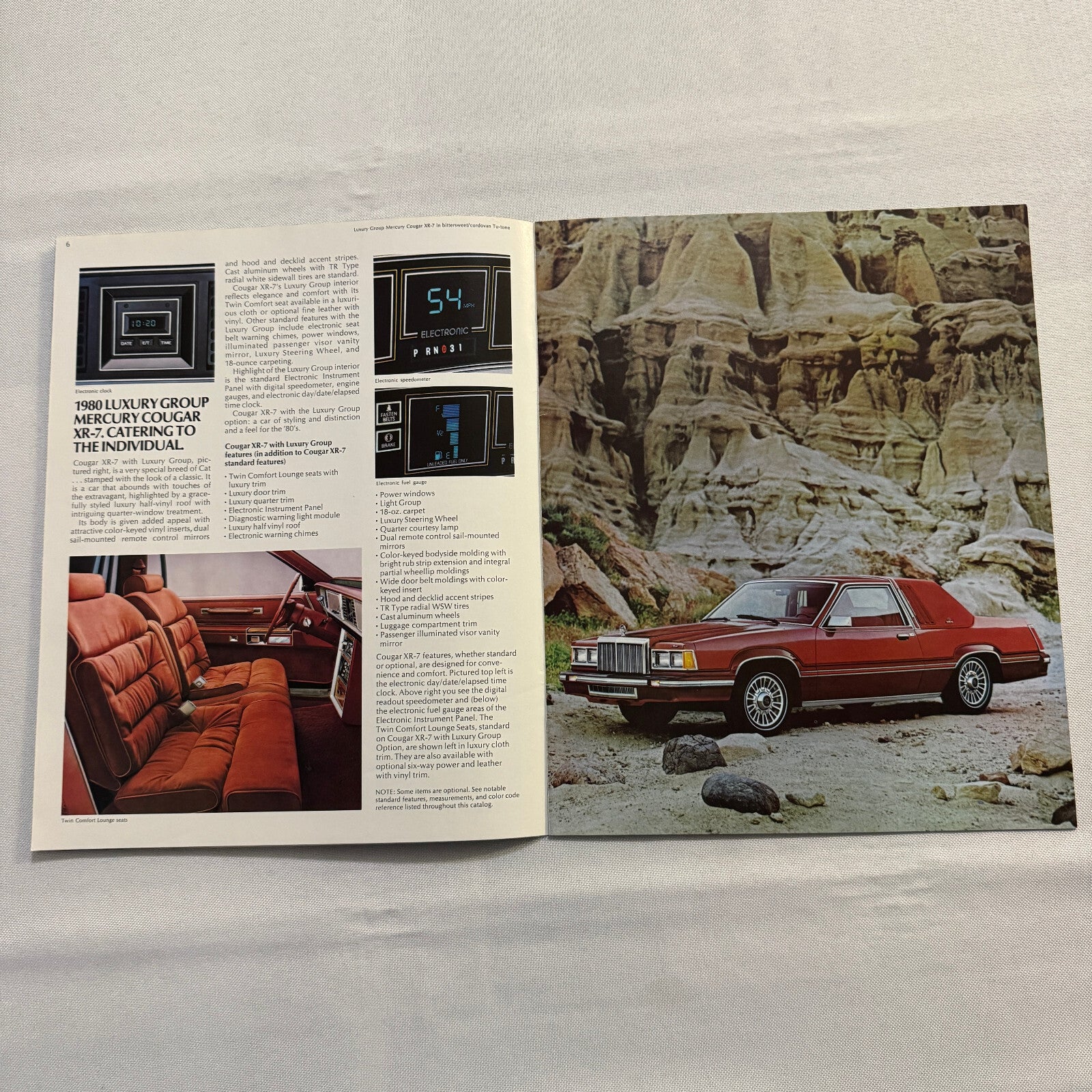 1980 Mercury Cougar XR-7 Car Sales Brochure Catalog XR7
