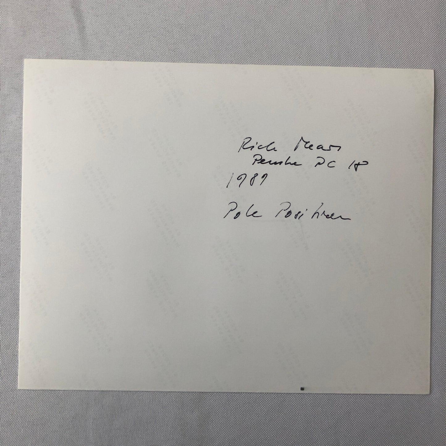 Vintage Indy Indianapolis Racing Photo Photograph Rick Mears 1989